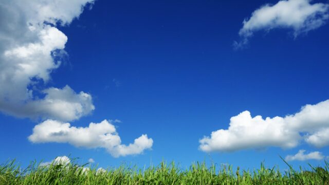 grass field under cloudy sky